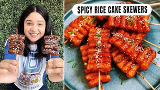 The BEST Korean Spicy Rice Cake Skewers  Korean Spicy Rice Cake RecipeKorean Food  Fun2oosh Food [upl. by Nohsal184]