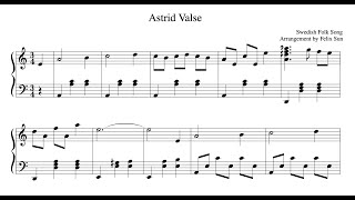 Astrid Valse Beautiful Swedish Waltz  Piano Solo [upl. by Ycnahc]