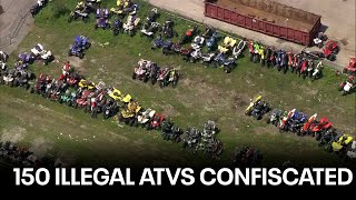 Philly police roundup roughly 150 illegal ATVs in official crackdown [upl. by Nnaxor]