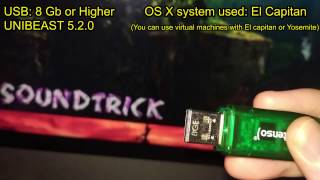 HACKINTOSH Create a Bootable USB Drive Using UniBeast 520  LGA 771 to 775 Intel® Xeon® X5460 [upl. by Delanty353]