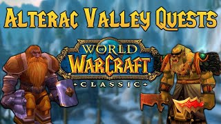 Alterac Valley Quest Guide  WoW Classic [upl. by Niryt]