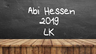 LK A  Lösung MatheAbi Hessen 2019 [upl. by Anastatius]