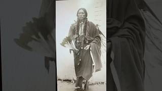 Quanah Parker Comanche Indian Chief holding feathers tepee Native American [upl. by Kado870]