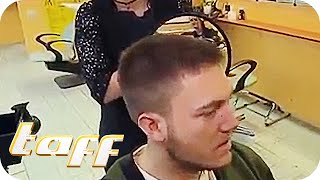 Berlins billigster Friseur  taff  ProSieben [upl. by Elkcim]