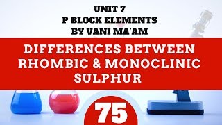 Differences between Rhombic amp Monoclinic Sulphur  Part 75P blockchemistryUnit 7I class 12 [upl. by Sugna915]