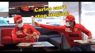 moments when carlos sainz couldnt stop singing [upl. by Luann993]