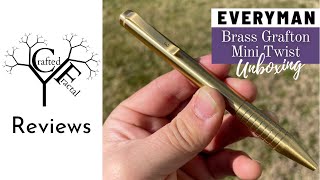 Beautiful EDC Pen  Everyman Brass Grafton Mini Twist  Unboxing amp Review [upl. by Jerald757]