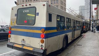 Vancouver Translink 2000 New Flyer D40LF V7419 on 50 Waterfront Station [upl. by Brodench]