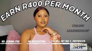 How to make money online  South Africa  Online Learnership  SDP [upl. by Keriann]