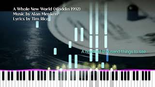 Disney A Whole New World  Aladdin  Piano MIDI [upl. by Nnylarak]