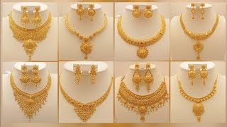 2024 Most beautiful gold necklace designs  Necklace designs [upl. by Llednav152]