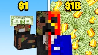 I Became a BILLIONAIRE With Only ONE Dollar in Minecraft [upl. by Mell698]