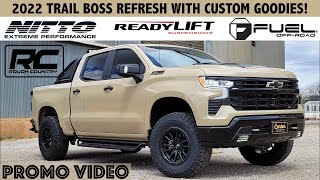 2022 Customized Silverado LT Trail Boss Refresh w Fuel Rims Ready Lift and Light Bar  PROMO VIDEO [upl. by Coltun367]