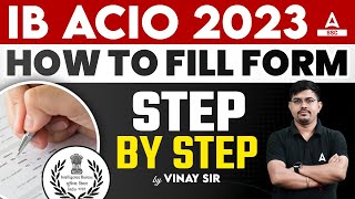 IB ACIO Form Fill Up 2023  IB ACIO Online Form 2023 Kaise Bhare IB ACIO 2023 [upl. by Suisyola]