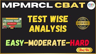 Part1 I Introduction Class  MPMRCL Psycho Test I Syllabus I Test Wise Analysis Easy Moderate Hard [upl. by Rramo]