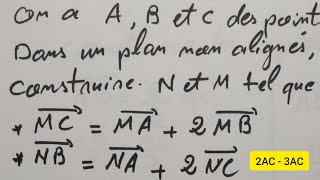 exercice corrigé  vecteurs et translation  2AC  3AC [upl. by Lazos]
