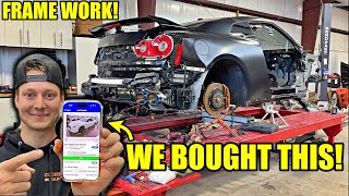 Rebuilding A Wrecked 2024 Nissan GTR In My Driveway Part 3 Framework Begins [upl. by Tonnie]