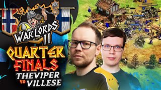 TheViper vs Villese QUARTERFINALS WARLORDS 2 50000 ageofempires2 rts [upl. by Ranie]