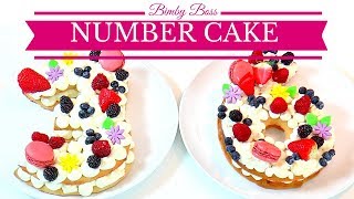 Number Cake o Birthday Cake Cream Tart  Bimby TM6 TM5 TM31  Thermomix [upl. by Egedan492]