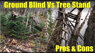 Tree Stand vs Ground Blind Using Natural Materials [upl. by Zildjian]