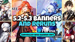 NEW UPDATE All Character Banners From Version 52 to 53 Along With Reruns  Genshin Impact [upl. by Coopersmith]