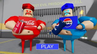 NEW UPDATE COLA BARRY VS PEPSI BARRY in BARRYS PRISON RUN Obby Full Gameplay roblox [upl. by Cavan]