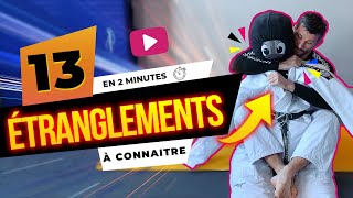 13 Étranglements ShimeWaza à connaitre en 2 minutes  Judojiu jitsu [upl. by Minor65]