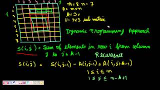 Programming Interview Maximum SubMatrix Sum Dynamic Programming [upl. by Llerrat459]