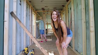 Framing Our SHIPPING CONTAINER [upl. by Arnulfo380]