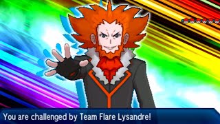 Pokemon Prismatic Moon Vs Team Flare Leader Lysandre [upl. by Talyah29]