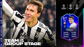 FIFA 22 TOTGS CHIESA REVIEW  87 TOTGS CHIESA PLAYER REVIEW  FIFA 22 ULTIMATE TEAM [upl. by Illa]