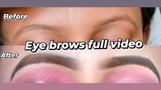 eye brows full videoeye makeup step 01eye makeup video [upl. by Hanley671]