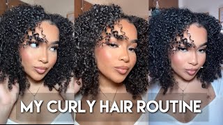 MY CURLY HAIR ROUTINE 2024 [upl. by Zelikow44]