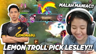 LEMON NGETROLL PICK LESLEY DI COVER VIVIAN AUTO MANIAC MOBILE LEGENDS INDONESIA [upl. by Urquhart]