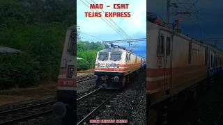 Tejas Express shorts konkanrailway tejasexpress indianrailwaysmakers train [upl. by Nyladnohr191]