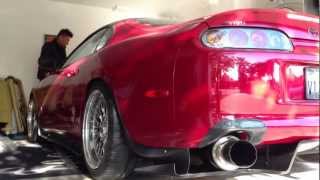 Supra HKS Carbon TI exhaust GSC S1 cam Cold Start Idle E85 [upl. by Ahsenik]