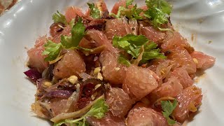 Thai Pomelo Salad recipe pomelosalad pomelo thaifood  FINEST DELUXE [upl. by Ynnij]