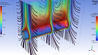 ANSYS CFX Simulation Convective Heat Transfer  Natural and Forced Convection [upl. by Buddy]