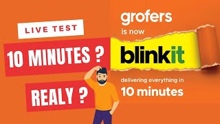 Grofers 10 Minutes Delivery challenge  Blinkit  Live test [upl. by Lancaster72]