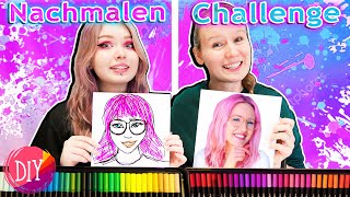 NACHMALEN CHALLENGE YOUTUBER EDITION mit Katja amp Kathi [upl. by Inalem87]