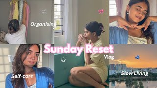 SUNDAY RESET 🎧  slow living cleaning amp organising selfcare  Life in India  Vlog [upl. by Editha]