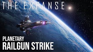 The Expanse  Planetary Railgun Strike Inc All Build Up Scenes [upl. by Rbma]