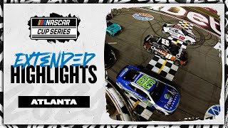 Crazy race photo finish  Extended Highlights from Atlanta  NASCAR [upl. by Ahsened309]