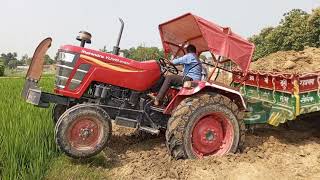 ट्रैक्टर पलट गयाTractor Palat Gaya  Mahindra Tractor Load Trolley Leke Nikal Gai  Safe Drive [upl. by Levram]