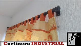 Como hacer un CORTINERO de tubo con IsabelBrico  Estilo Industrial [upl. by Ellenad]