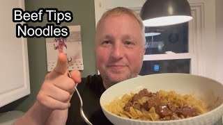 Easy Crockpot Beef Tips and noodles simple amp cheap [upl. by Sandstrom115]