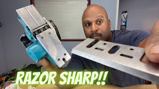 HOW TO SHARPEN ELECTRIC HAND PLANER KNIVES [upl. by Hynes]