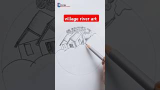 village river art youtubeshorts art shorts short drawing [upl. by Stubbs229]