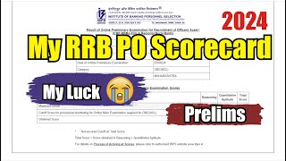 My RRB PO Prelims Scorecard 2024  Normalisation kitna hua   Cut Off rrbpo rrb [upl. by Jessie427]