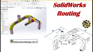 StepbyStep Guide  Creating a 3D Piping Model from Drawings in SOLIDWORKS [upl. by Clevie]